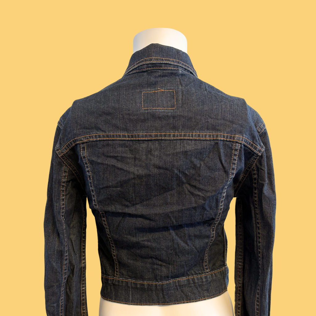 2000' erne, Y2K , Sjælden Vintage Levi's "For Girls" Denimjakke med Lynlås – Str. S