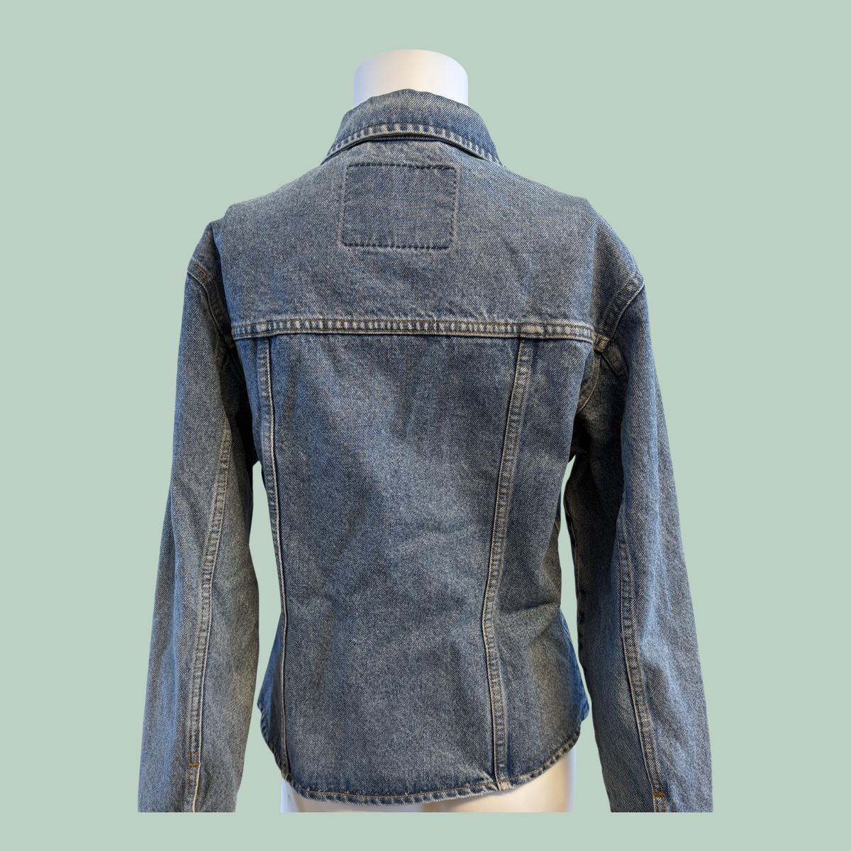 1999-2003s  Blå Vintage Wrangler Denimjakke (Tilstand- Rå diamant)