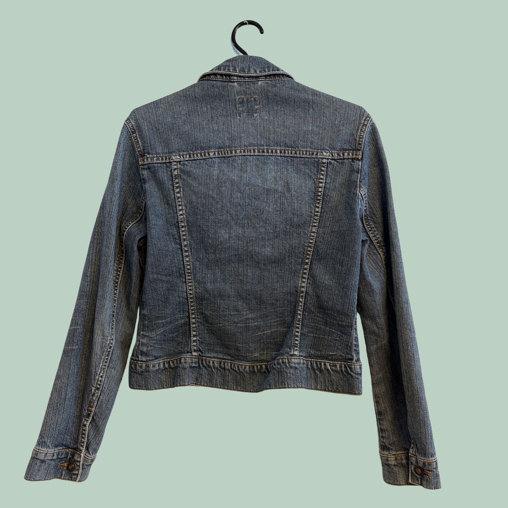 2000' erne Klassisk Y2K Esprit Blå Denimjakke – Str. S