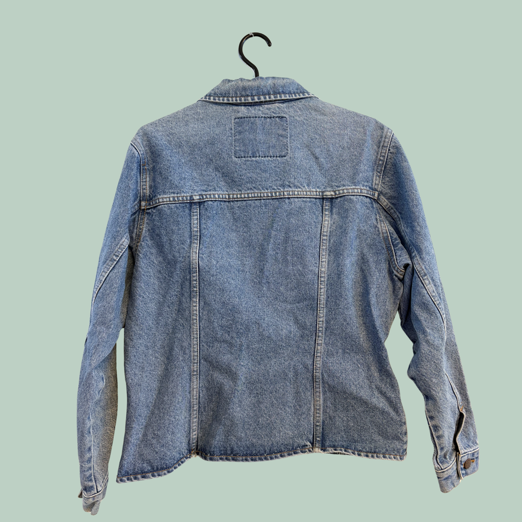 1999-2003s  Blå Vintage Wrangler Denimjakke (Tilstand- Rå diamant)