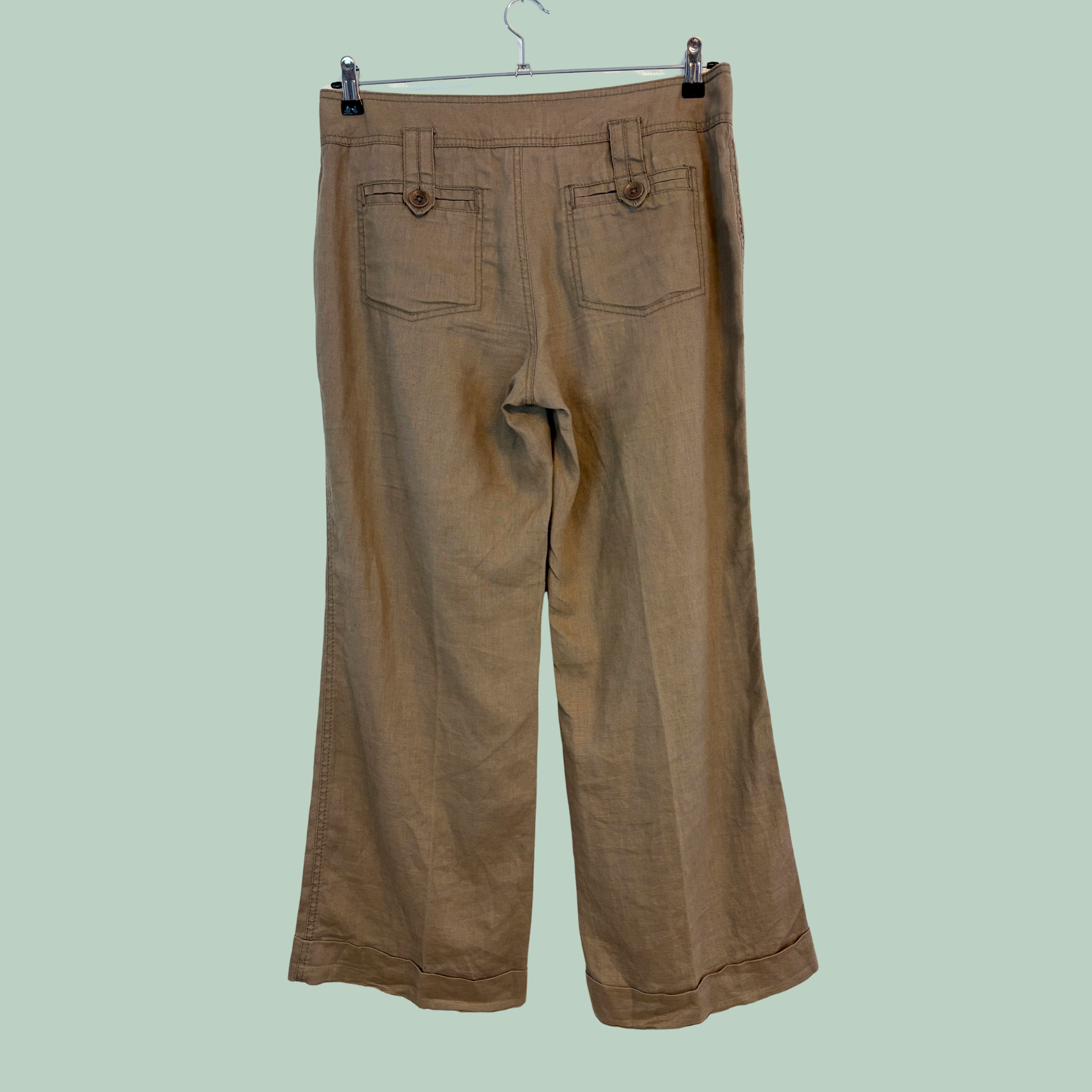 2010’erne, Esprit de Corp. Varm brun,Vintage Utility Hørbukser (Str. EU 40)- Tilstand Vintage Rå Diamant