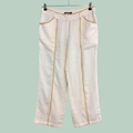 2010'erne Vintage Carlo Colucci Woman Hørviskose/Hørbukser – Str. 40- tilstand Hello Vintage Rå Diamant