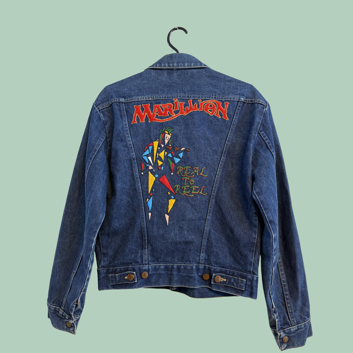1980-1990s Blå Denim Vintage Jakke (Tilstand- Vintage Rå Diamant)