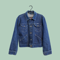 1980-1990s Blå Denim Vintage Jakke (Tilstand- Vintage Rå Diamant)