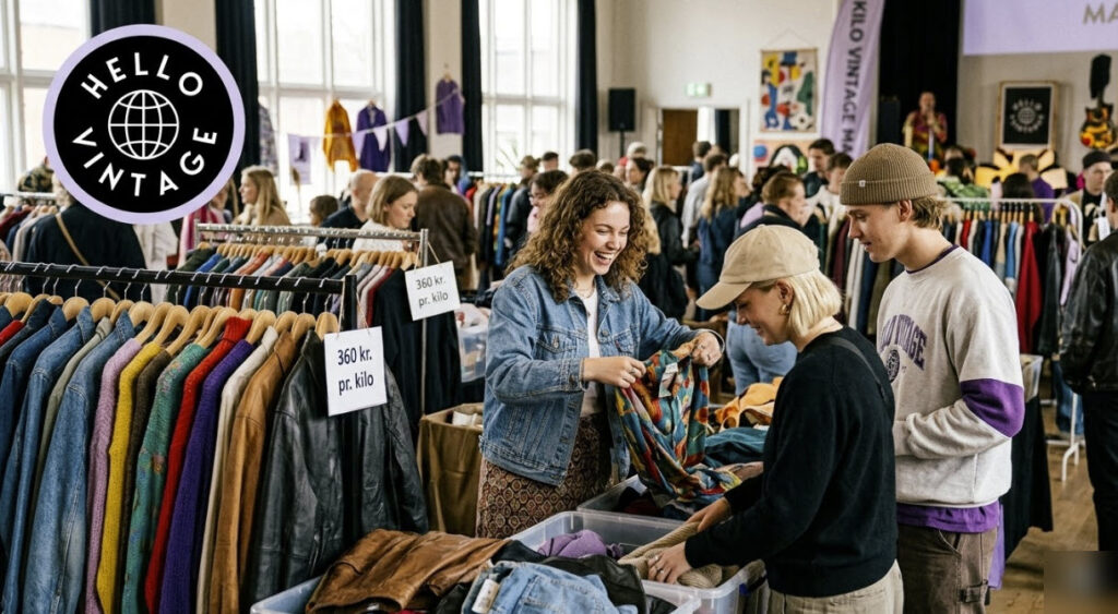 vintage kilo marked med bæredygtig mode
